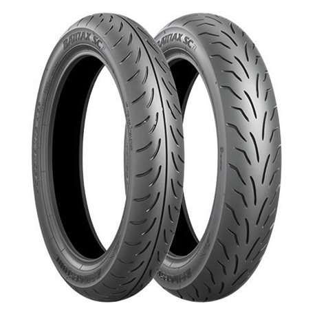 Bridgestone, pneu 130/70-12 SC 56L TL, zadní, DOT 13/2023