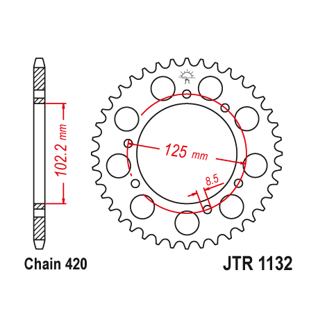 JT ZĘBATKA TYLNA 4406 59 APRILIA RX 50 FACTORY E4 2T LC '18 (JTR1132.59)* (ŁAŃC.420)