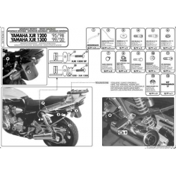 KAPPA STELAŻ KUFRA CENTRALNEGO YAMAHA XJR 1200 (95-98), XJR 1300 (98-02) ( BEZ PŁYTY )