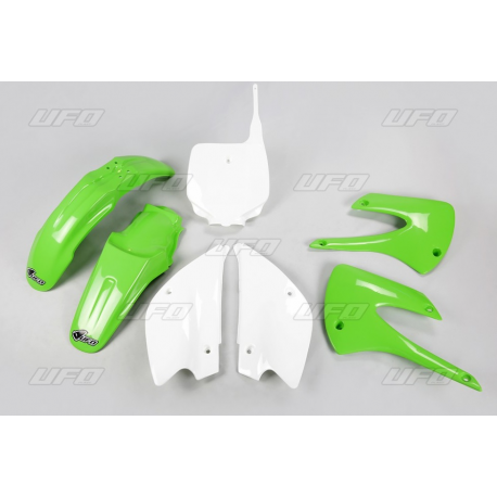 UFO KOMPLET PLASTIKÓW KAWASAKI KX 85 '01-'12 KOLOR OEM (ZIELONY/BIAŁY) (KA207KE999)