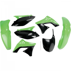 UFO KOMPLET PLASTIKÓW KAWASAKI KXF 250 '09, KXF 250 '12 KOLOR OEM (ZIELONY/CZARNY) (KA212E999)