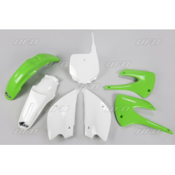 UFO KOMPLET PLASTIKÓW KAWASAKI KX 85 '13 RESTYLING KOLOR OEM (ZIELONY/BIAŁY) (KA218KE999)