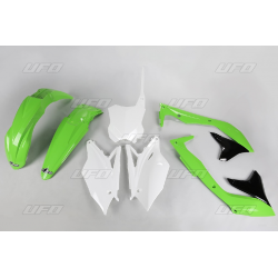 UFO KOMPLET PLASTIKÓW KAWASAKI KXF 450 '16-'17 KOLOR OEM (ZIELONY/CZARNY/BIAŁY)