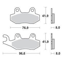 MOTO-MASTER KLOCKI HAMULCOWE KH135 / KH214 SINTER METAL ENDURO: 21 (NITRO) KAWASAKI:KX125/250/500