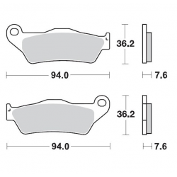 MOTO-MASTER KLOCKI HAMULCOWE KH181 NITRO RACING SINTER METAL SOFT: 22 (NITRO SPORT) KTM: 125-200-250-300-350-360-380-440-500, WS