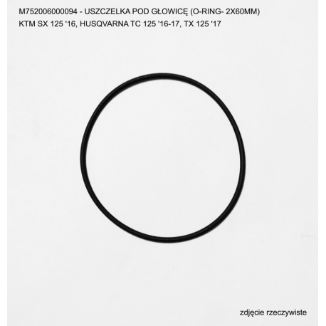 ATHENA USZCZELKA POD GŁOWICĘ (O-RING- 2X60MM) KTM SX 125 '16-18, HUSQVARNA TC 125 '16-'18, TX 125 '18 (VITON 70)