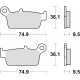 TRW LUCAS KLOCKI HAMULCOWE KH131 ORGANIC HONDA CRF 230 08-10, XR 250 88-97, XR 600 91-99, YAMAHA WR 125 98-07, TYŁ