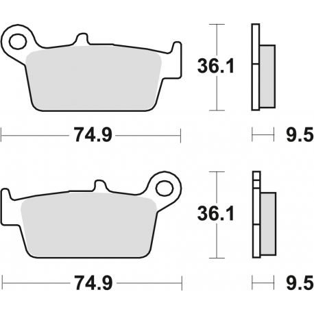 TRW LUCAS KLOCKI HAMULCOWE KH131 ORGANIC HONDA CRF 230 08-10, XR 250 88-97, XR 600 91-99, YAMAHA WR 125 98-07, TYŁ