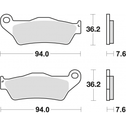 TRW LUCAS KLOCKI HAMULCOWE KH181 SINTER OFFROAD WYCZYNOWE BMW R 1200HP2 04-10 R-NINE '13-, K 1300 GT 09-15, KTM EXC 525 03-07, L