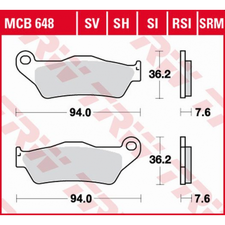 TRW LUCAS KLOCKI HAMULCOWE KH181 SINTER STREET BMW R 1200 HP2 04-10 R-NINE T '13-, K 1300 GT 09-15, KTM EXC 525 03-07, LC4 ADV 9