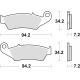 TRW LUCAS KLOCKI HAMULCOWE KH185 KH389 SINTER RACING HONDA XL 125 03-08, XR 400 96-03, XLV 650 TRANSALP 97-13, XRV 750 AFRICA TW