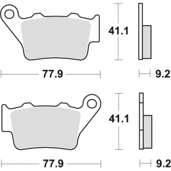 TRW LUCAS KLOCKI HAMULCOWE KH208 ORGANIC APRILIA PEGASO 650 01-10, ETV 1200 CAPONORD 13-17, HONDA NX 650 DOMINATOR 95-01, YAMAHA