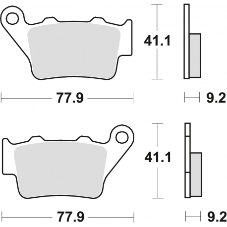 TRW LUCAS KLOCKI HAMULCOWE KH208 SINTER STREET APRILIA PEGASO 650 01-10, ETV 1200 CAPONORD 13-17, HONDA NX 650 DOMINATOR 95-01,