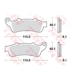 TRW LUCAS KLOCKI HAMULCOWE KH261 KH281 ORGANIC HONDA NT 650 V 02-05, VFR 800 98-05, XL 1000 V 99-03 STX 1300 02-08, GL 1800 01-1