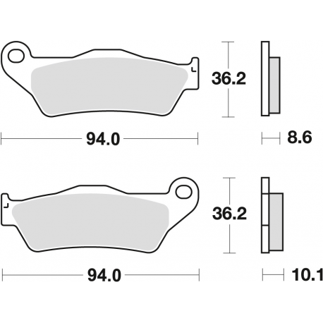 TRW LUCAS KLOCKI HAMULCOWE KH363 ORGANIC BMW R1100GS/R/RT/S 99-05 R1150GS/ADV/R/RS/RT 99-06 K1200GT/R/S 05-09 R1200C 98-05 R1200