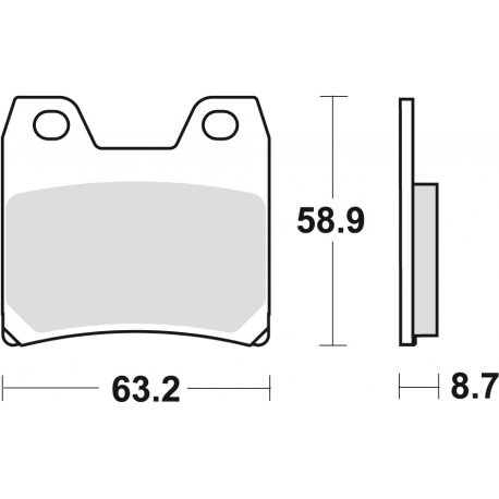 TRW LUCAS KLOCKI HAMULCOWE KH348 ORGANIC YAMAHA FZS 1000 FAZER 01-05, XJR 1300 02-16, TYŁ (PROMOCJA)
