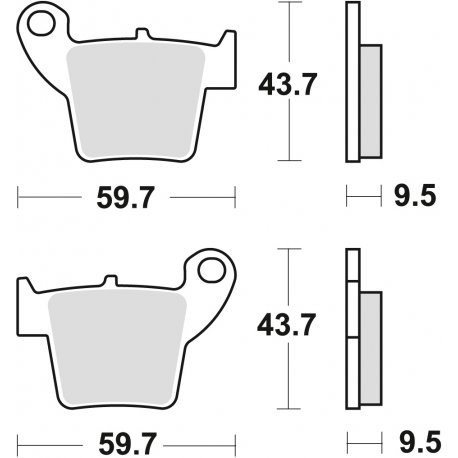 TRW LUCAS KLOCKI HAMULCOWE KH346 SINTER OFFROAD HONDA CRF 250 04-, CRF 450 02-, TYŁ