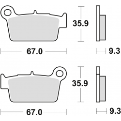 TRW LUCAS KLOCKI HAMULCOWE KH367 SINTER OFFROAD (WYCZYNOWE) KAWASAKI KXF 250 04-, KLX 450 07-, KXF 450 04-, KXE 450 10-, SUZUKI