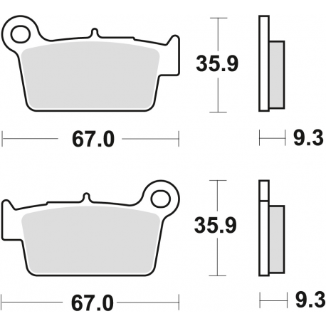 TRW LUCAS KLOCKI HAMULCOWE KH367 SINTER OFFROAD (WYCZYNOWE) KAWASAKI KXF 250 04-, KLX 450 07-, KXF 450 04-, KXE 450 10-, SUZUKI