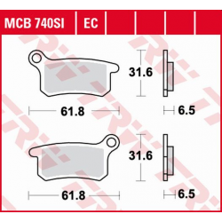 TRW LUCAS KLOCKI HAMULCOWE KH357 SINTER OFFROAD KTM SX 65 02-, SX 85 03-11, PRZÓD/TYŁ