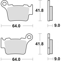 TRW LUCAS KLOCKI HAMULCOWE KH368 SINTER OFFROAD (WYCZYNOWE) BMW G 450 X / SMR 08-11, KTM EXC / SX 125 04-16, EXC / SX 250 03-17,