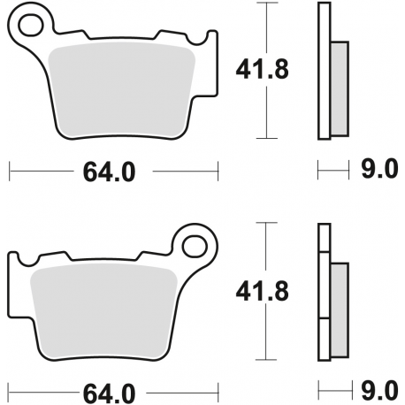 TRW LUCAS KLOCKI HAMULCOWE KH368 SINTER OFFROAD (WYCZYNOWE) BMW G 450 X / SMR 08-11, KTM EXC / SX 125 04-16, EXC / SX 250 03-17,