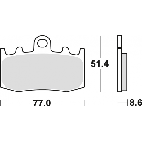 TRW LUCAS KLOCKI HAMULCOWE KH335 ORGANIC BMW R 1100 S 01-05, R 1150 GS / ADV / R /RT 01-06, K 1200 GT / RS 01-08 K 1200 S 05-09