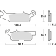 TRW LUCAS KLOCKI HAMULCOWE KH443 SINTER OFFROAD YAMAHA RAPTOR YFM 250 08-20, GRIZZLY YFM 550 09-20, GRIZZLY YFM 700 07-20, PRAWY