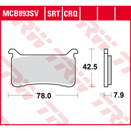 TRW LUCAS KLOCKI HAMULCOWE KH700 SINTER STREET HONDA CB 1000 R 18-19, CB 1100R 17-19, CBR 1000 R FIREBLADE 17-19, VFR 800 17-19,