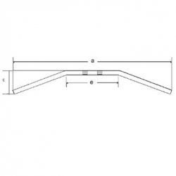 TRW LUCAS KIEROWNICA STALOWA 22MM DRAGBAR MEDIUM KOLOR CZARNY