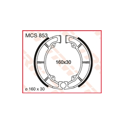 TRW LUCAS SZCZĘKI HAMULCOWE (160X30MM) (K705) KAWASAKI EL/GPZ/ER/Z/ZL