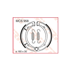 TRW LUCAS SZCZĘKI HAMULCOWE YAMAHA YFM 350 / 400 / 600 TYŁ (160X30MM) (Y516)