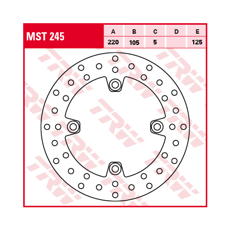 TRW LUCAS TARCZA HAMULCOWA PRZÓD/TYŁ HONDA CBR 125 04-17, CRF 250 13-, CB 600 HORNET 98-06, CBR 600 F / RR 91-16, XR 650 L 93-97