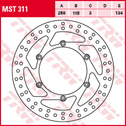 TRW LUCAS TARCZA HAMULCOWA PRZÓD SUZUKI RM 125 / 250 89-12, DR 250 95-07, DRZ 400 00-05, YAMAHA YZ / WRF 01-07, WR / YZ 426 / 45