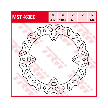 TRW LUCAS TARCZA HAMULCOWA TYŁ KTM SX 85 11-, FREERIDE 250 14-, FREERIDE 350 12-17