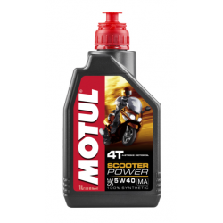 Motul, motorový olej Scooter POWER 4T 5W40 1L (100% Syntetic)