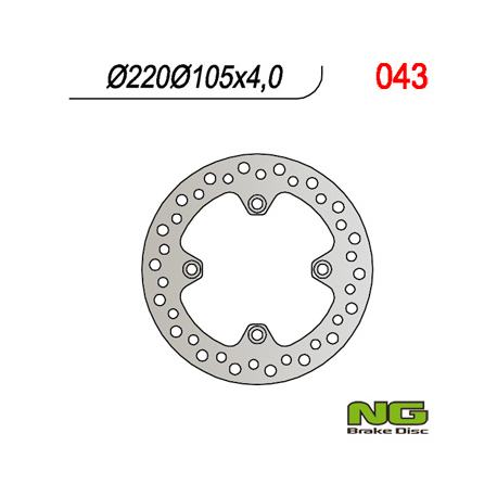 NG TARCZA HAMULCOWA TYŁ HONDA XL 125V VARADERO '01-'13, XR 400/600,CBR 125 R '03-'17,SUZUKI LTZ 400 '03-'15,LTA400,LT-F 400 TYŁ