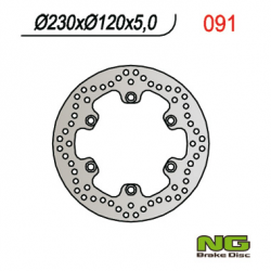 NG TARCZA HAMULCOWA TYŁ KAWASAKI KLR 650 '90-'07, KLE 500 '91-'07 (230X120X5) (6X10,5MM)