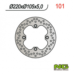 NG TARCZA HAMULCOWA TYŁ HONDA CBR 600F '91-'06, CBR 1000RR '04-'14, CB 600 HORNET, CBR 900, VTR 1000 (220X105X5)