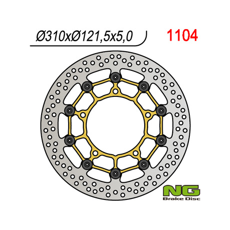 NG TARCZA HAMULCOWA PRZÓD SUZUKI B-KING '07-13, GSF650/1250 '07-16, GSXF650/1250 '10-18, GSXR1300 '08-18,(310x121x5MM) (5X10,5MM