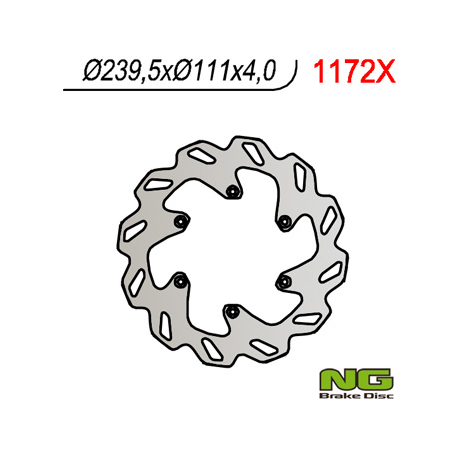 NG TARCZA HAMULCOWA TYŁ KTM 690/950/990 '06-'15 (240X111X4) (6X6,5MM)