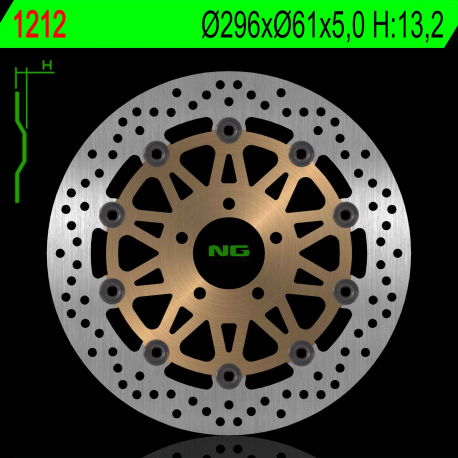 NG TARCZA HAMULCOWA PRZÓD KAWASAKI ZX9R '98-'99 (269X61X5MM) (5X10,5MM)