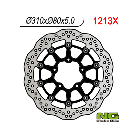 NG TARCZA HAMULCOWA PRZÓD KAWASAKI ZX6R 636 13-16, Z800 12-16, ZX10R 08-15, Z1000 15-16, ZZR1400 06-16, GTR1400 07-16, ZX14 07-1