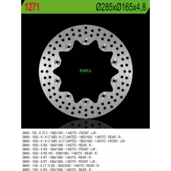NG TARCZA HAMULCOWA PRZÓD BMW K 75C/RT/S '94-'96, PRZÓD/TYŁ K 100 '84-'93, K1100 '92-'00 (285X165X4,8) (10X5,5MM)