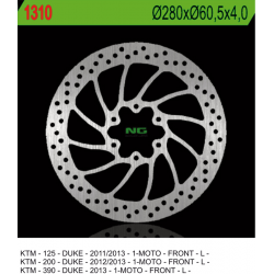 NG TARCZA HAMULCOWA PRZÓD KTM 125/200 DUKE '11-'13, 390 DUKE '13-'14 (280X60,5X4,0) (6X8,5MM)