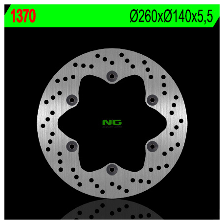 NG TARCZA HAMULCOWA TYŁ SUZUKI B-KING / ABS 1300 '08-'11, B-KING KONZEPT 1300 '12-13 (260X140X5,5)