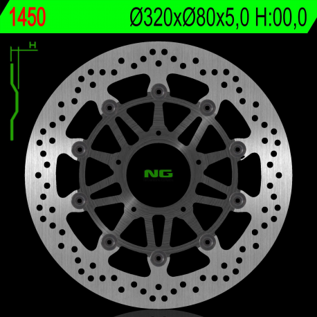 NG TARCZA HAMULCOWA PRZÓD MV AUGUSTA 675/800/1000 11-18 (320X80X5,0MM) (5X8,5MM)