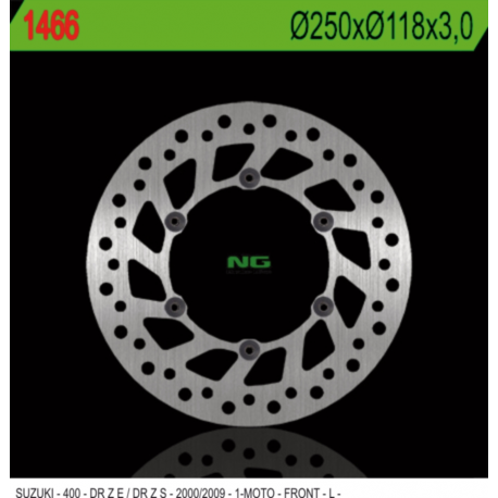 NG TARCZA HAMULCOWA PRZÓD SUZUKI DRZ 400 E/S '00-'09 (250X118X3) (6X6,5MM)