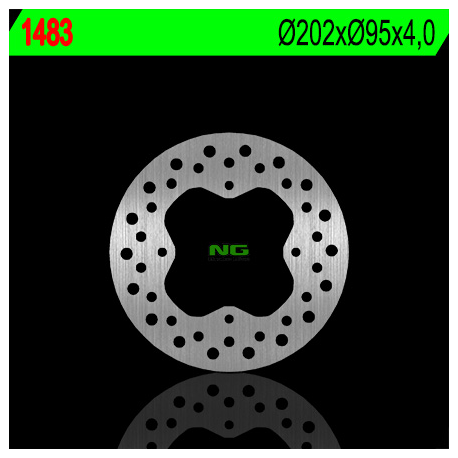 NG TARCZA HAMULCOWA PRZÓD/TYŁ ARCTIC CAT 400/450/500/550/700 '12-'15 (202X95X4) (4X8,5MM)