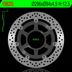 NG TARCZA HAMULCOWA PRZÓD HONDA CBR 600F 01-07 (ABS) ŚRODEK ALUMINIOWY (296X94X4,5MM) (6X6,5MM)